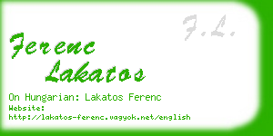 ferenc lakatos business card